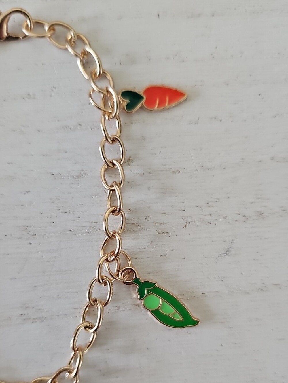 Gold-Tone Vegetable Charm Bracelet - Picture 5 of 6